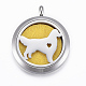 316 Surgical Stainless Steel Puppy Diffuser Locket Pendants STAS-H404-49D-1