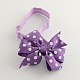 Cloth Polka Dot Bowknot Elastic Baby Headbands Hair Accessories OHAR-Q002-20-3