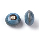 Perles en porcelaine manuelles X-PORC-Q175-12x7mm-2-2
