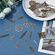 SUNNYCLUE 1 Box 144Pcs Boho Style Dream Catcher Charms Feather Leaf Charm Flat Round Chandelier Components Links Leaves Charms Turquoise Hollow Charm for Jewelry Making Charms Earring DIY Supplies DIY-SC0020-24-4