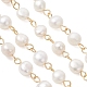 Цепочки из натурального культивированного пресноводного жемчуга&nbsp;AJEW-JB01585-02-3