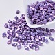 チェコガラスビーズ  2穴  菱形  紫色のメディア  8x5x3.5mm  穴：0.8mm  約650個/袋  95~100 G /袋 GLAA-L025-A01-2