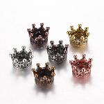 Alloy Beads, Crown, Large Hole Beads, Mixed Color, 10.5x7mm, Hole: 6mm