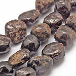 Natürlicher Granat Perlen Stränge, getrommelt Stein, Nuggets, 18~25x18~25x15~23 mm, Bohrung: 2 mm, ca. 17~22 Stk. / Strang, 15.7 Zoll (40 cm)