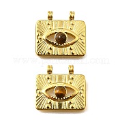 Подвески из нержавеющей стали 304 с натуральным тигровым глазом STAS-K263-81G-02