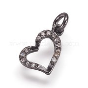 Латунные микро проложить кубического циркония подвески ZIRC-K070-39B