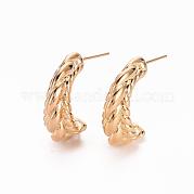 Brass Half Hoop Earrings KK-R117-026-NF