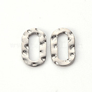 Hammered 201 Stainless Steel Linking Rings STAS-T052-16P
