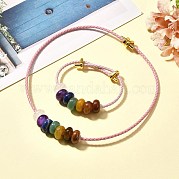 Браслеты и ожерелья из натуральных драгоценных камней rondelle chakra G-P561-01G-06