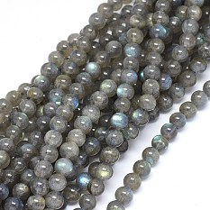 Natural Labradorite Beads Strands G-F602-04-6mm
