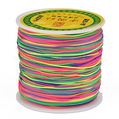 Fil de nylon tressé, Cordon à nouer chinois pour la création de bijoux en perles et macramé., colorées, 0.8mm, environ 100 yards / rouleau