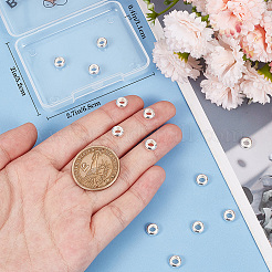 20 шт. 925 бусины-разделители из стерлингового серебра&nbsp;STER-BBC0007-37