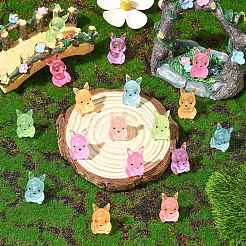 60個 6色 光るカンガルー ミニチュアオーナメント  マイクロランドスケープホームドールハウスアクセサリー  小道具の装飾のふりをする  暗闇で光る  ミックスカラー  15x18x24mm  10個/カラー&nbsp;DJEW-CJZ0001-003