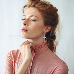 3 шт. двухцветные серьги-подвески из нержавеющей стали EJEW-FI0003-04