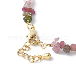 Изготовление браслета из бисера с латунной и натуральной жемчужиной и турмалиновой крошкой KK-F892-20G