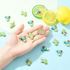 10 шт. подвески в виде растений из непрозрачной смолы 2 стилей&nbsp;RESI-YW0005-66