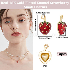 Кулоны с эмалью из латуни&nbsp;KK-BBC0022-86