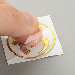 Полые металлические наклейки чакры STIC-WH0304-598F-06