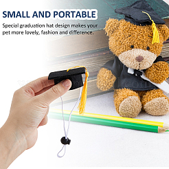 Mini sombrero de graduación de tela de fieltro con borlas&nbsp;AJEW-WH0070-47