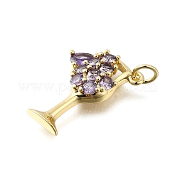 Латунные микро проложить кубического циркония подвески KK-S523-22G
