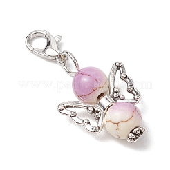 30 шт. 6 цвета синтетической бирюзы подвеска в виде ангела украшение&nbsp;HJEW-JM02812