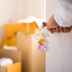 6шт 3-х цветный акриловый брелок-подвеска в виде космонавта KEYC-DC0001-10