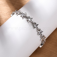 COOLSTEELANDBEYOND Unico Donna Oro Collegamento Chain Cavigliera con Foglie Charms e Campana, Regolabile