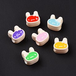 Прорезиненный стиль акриловые европейские бусины SACR-E009-21