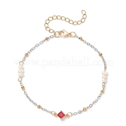 3 шт. браслеты из натуральных бусин пресноводного культивированного жемчуга и стеклянных бусин BJEW-JB12659