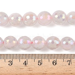 Гальваническим естественно розовый кварц бисер пряди G-Z038-A03-03AB-01