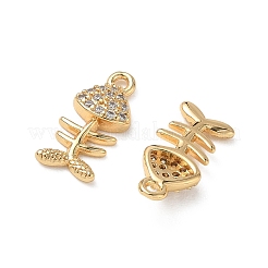 Latón micro pavimenta claro cubic zirconia encantos&nbsp;KK-P355-01D-G