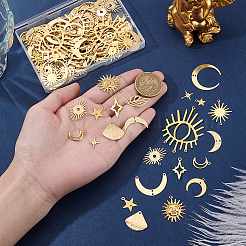 144 шт. 18 стиля латунных подвесок и соединительных подвесок с наборами фурнитуры&nbsp;FIND-GA0007-59