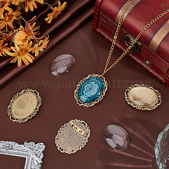 10 шт. винтажная тибетская брошь из сплава кабошон безель оправа&nbsp;FIND-PH0027-80