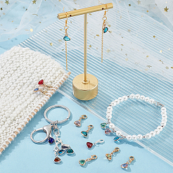 2 комплект 2-х цветных треугольных стеклянных подвесных украшений&nbsp;FIND-PH0010-11