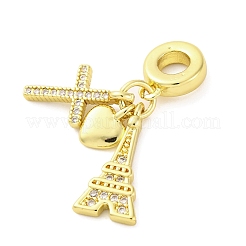 Латунные микро проложить кубического циркония подвески KK-D325-17G