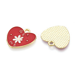 Подвески из сплава с эмалью ко дню святого валентина&nbsp;ENAM-T023-22A