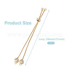 Регулируемые латунные ползунковые браслеты с покрытием стойки YS-TAC0001-13G