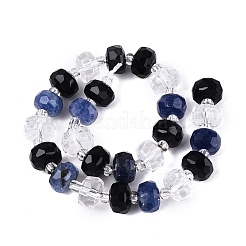 Colliers de perles en obsidienne naturelle&nbsp;G-Q614-03A-04