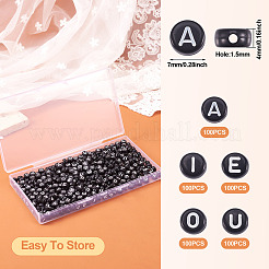 500шт 5 стиля непрозрачные акриловые бусины SACR-TA0001-16