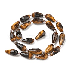 Природных тигровый глаз бисер нитей&nbsp;G-G453-F05-8x16mm