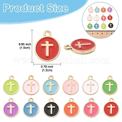 60шт 12 цвета сплава эмалевые подвески&nbsp;ENAM-YW0008-02