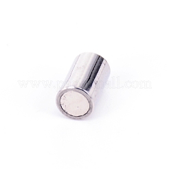 ステンレス鋼マグネットクラスプ  オーバル  ステンレス鋼色  18x8mm  内径：4mm&nbsp;STAS-CJC0003-04P-C