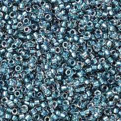 TOHOラウンドシードビーズ  日本製シードビーズ  （263)つの内側の色のabクリスタル/ライトカプリ  15/0  1.5mm  穴：0.7mm  約3000個/10g&nbsp;X-SEED-TR15-0263