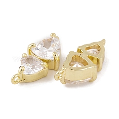 Латунные микропаве прозрачные подвески с фианитом&nbsp;LS-KK-L212-10G
