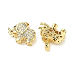Латунные микропаве прозрачные подвески с фианитом&nbsp;KK-H254-11G