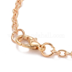 Прямоугольник со словом «я люблю тебя» ожерелье из нержавеющей стали 304 с цепочкой из сплава для женщин&nbsp;NJEW-M192-01G