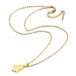 Ожерелья с подвеской в виде сердца Купидона из нержавеющей стали 304 для женщин NJEW-A012-01G