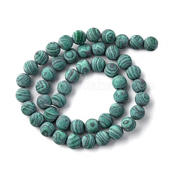 Синтетического малахита бисер нитей&nbsp;G-F668-19-8mm