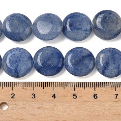 Природные голубые авантюрин бисером пряди&nbsp;G-L648-B24-15mm-02