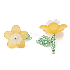 7 шт. подвески-цветы из стеклянных бусин&nbsp;PALLOY-MZ01009
